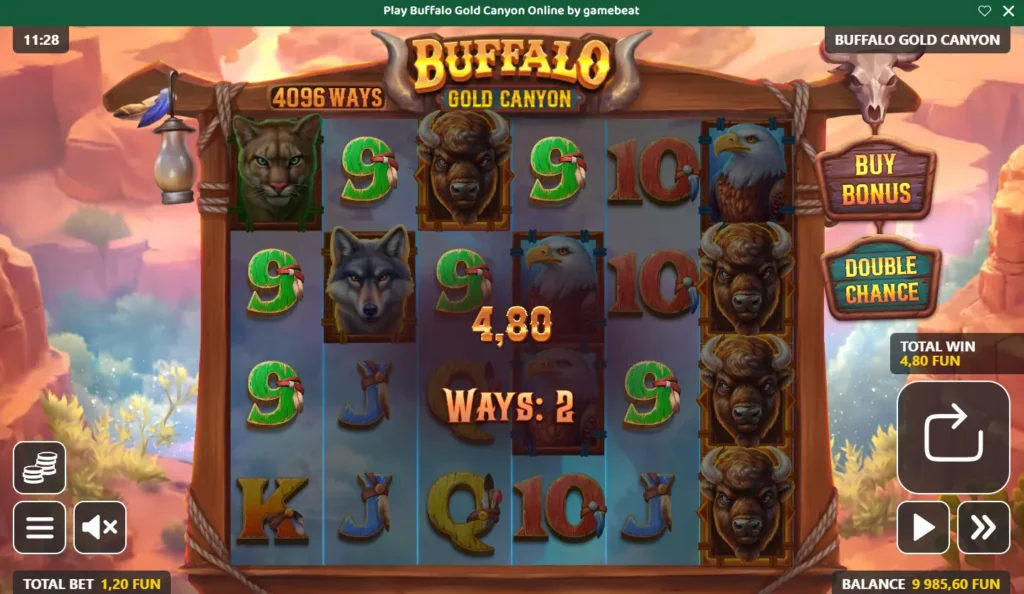 Buffalo Gold Canyon 50Crowns Slots